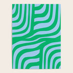 Wavy Zebra Green Poster Gallery Image 4