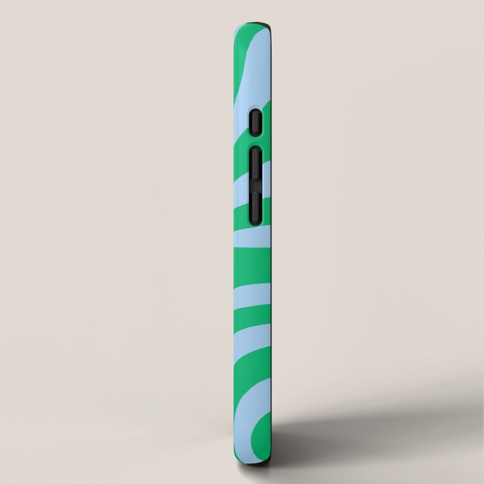 Wavy Zebra Green iPhone Case Gallery Image 2