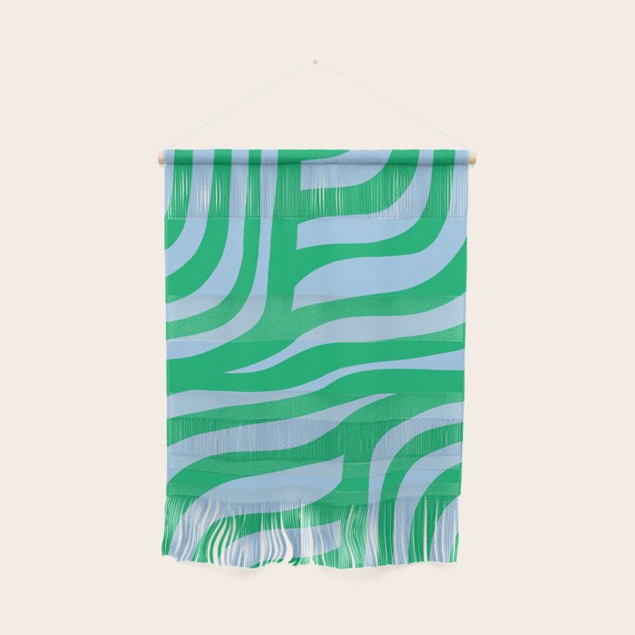 Wavy Zebra Green Wall Hanging Gallery Image 1
