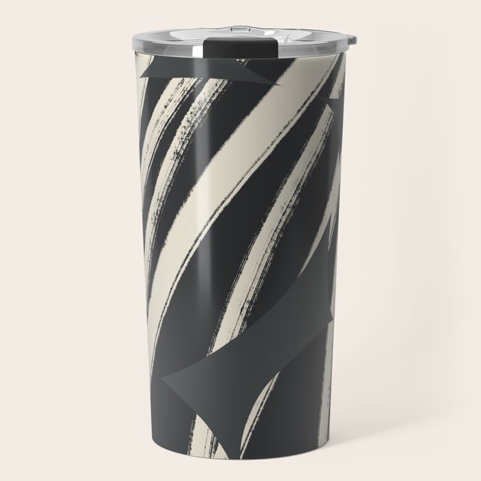 Bold Shapes NO.3 | Black Travel Mug Gallery Image 1