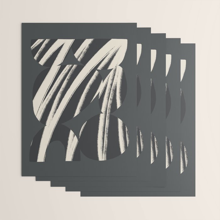 Bold Shapes NO.3 | Black Wrapping Paper Gallery Image 3