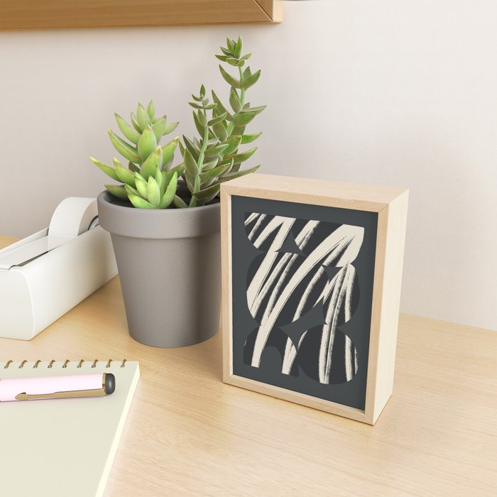 Bold Shapes NO.3 | Black Mini Art Print Gallery Image 2