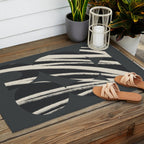 Bold Shapes NO.3 | Black Outdoor Rug Gallery Image 2