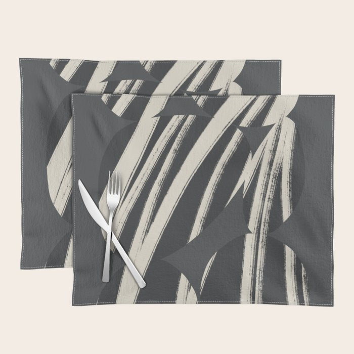 Bold Shapes NO.3 | Black Placemat Gallery Image 1
