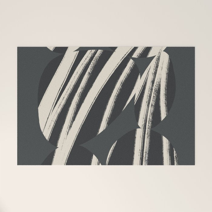 Bold Shapes NO.3 | Black Welcome Mat Gallery Image 1