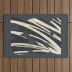 Bold Shapes NO.3 | Black Outdoor Rug Gallery Image 1
