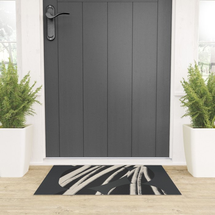 Bold Shapes NO.3 | Black Welcome Mat Gallery Image 3