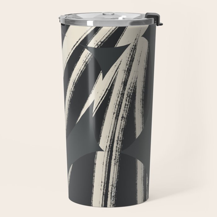 Bold Shapes NO.3 | Black Travel Mug Gallery Image 2