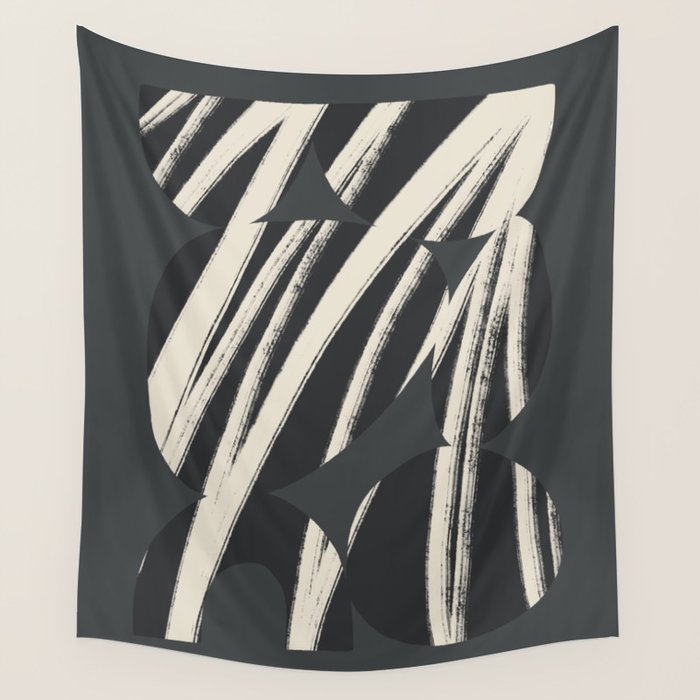 Bold Shapes NO.3 | Black Wall Tapestry Gallery Image 4