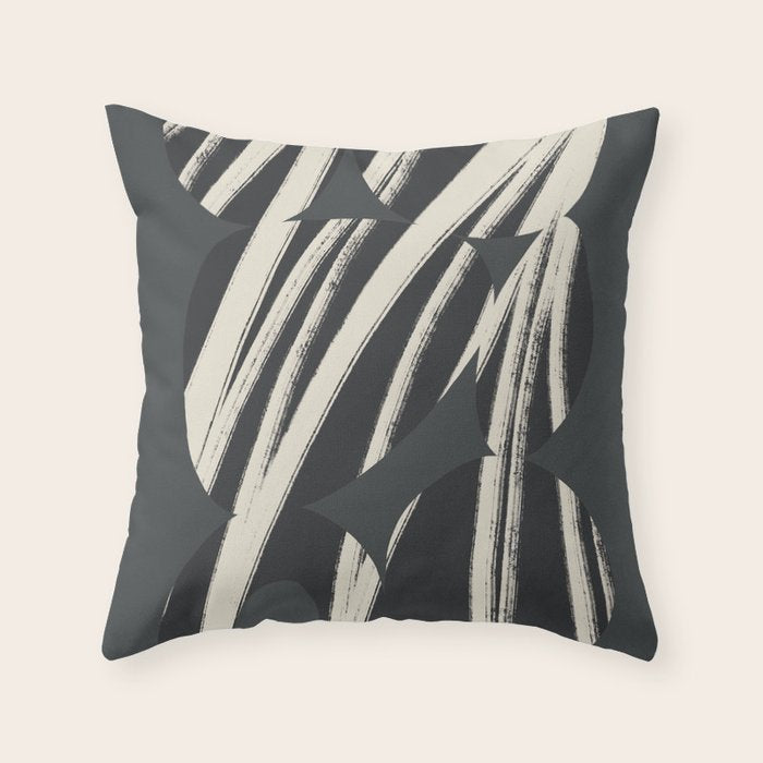 Bold Shapes NO.3 | Black Throw Pillow Gallery Image 6