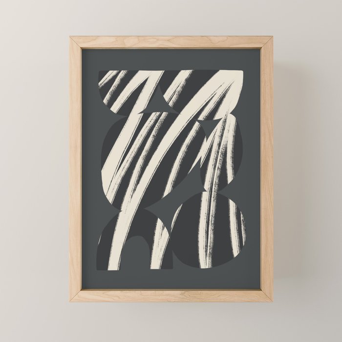 Bold Shapes NO.3 | Black Mini Art Print Gallery Image 1