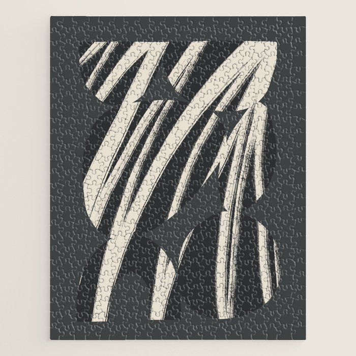 Bold Shapes NO.3 | Black Jigsaw Puzzle Gallery Image 1