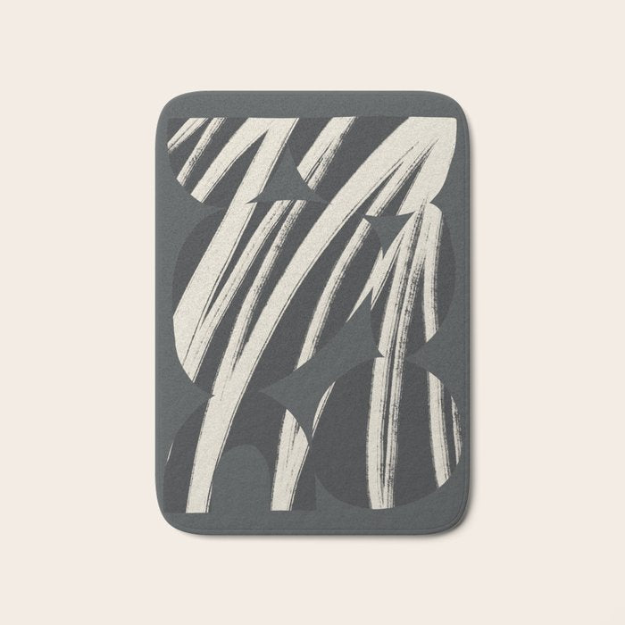 Bold Shapes NO.3 | Black Bath Mat Gallery Image 1