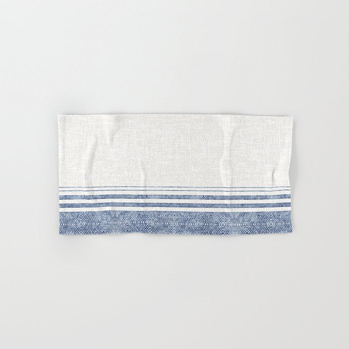 FRENCH LINEN CHAMBRAY TASSEL Hand & Bath Towel Gallery Image 1