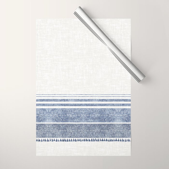 FRENCH LINEN CHAMBRAY TASSEL Wrapping Paper Gallery Image 1
