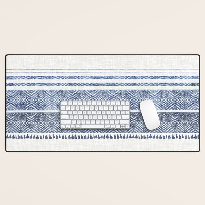 FRENCH LINEN CHAMBRAY TASSEL Desk Mat Gallery Image 1