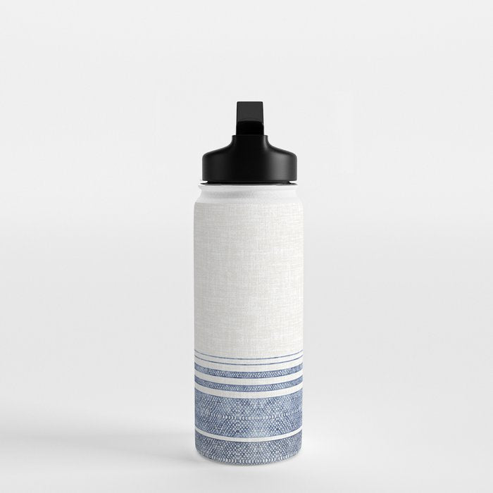 FRENCH LINEN CHAMBRAY TASSEL Water Bottle Gallery Image 3