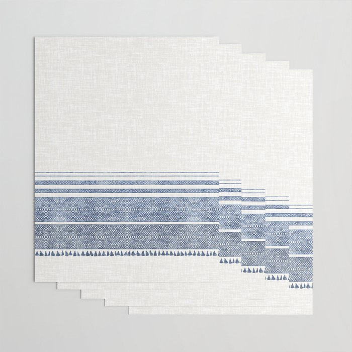 FRENCH LINEN CHAMBRAY TASSEL Wrapping Paper Gallery Image 3