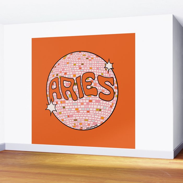 Aries Disco Ball Wall Mural Gallery Image 2