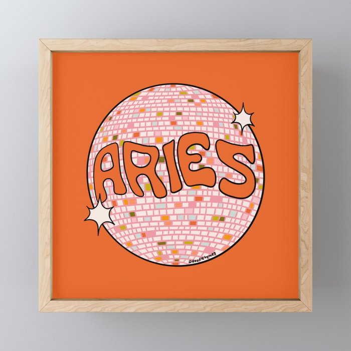 Aries Disco Ball Mini Art Print Gallery Image 1