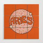 Aries Disco Ball Wood Wall Art Gallery Image 1