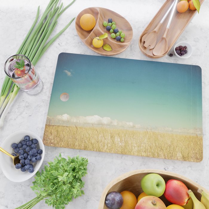 Calm - lake michigan travel photography beach blue Cutting Board Gallery Image 2