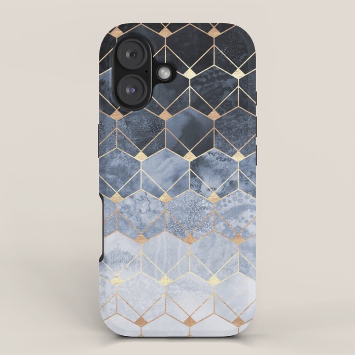 Blue Hexagons And Diamonds iPhone Case Gallery Image 1