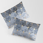 Blue Hexagons And Diamonds Pillow Sham Gallery Image 3