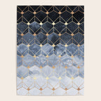 Blue Hexagons And Diamonds Poster Gallery Image 4