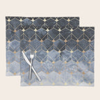 Blue Hexagons And Diamonds Placemat Gallery Image 1
