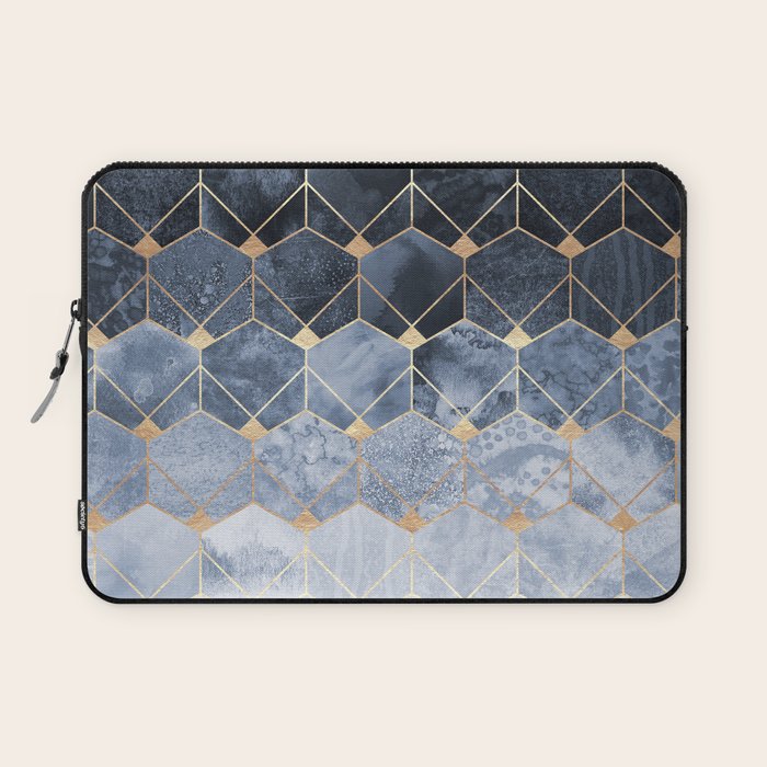 Blue Hexagons And Diamonds Laptop Sleeve Gallery Image 1