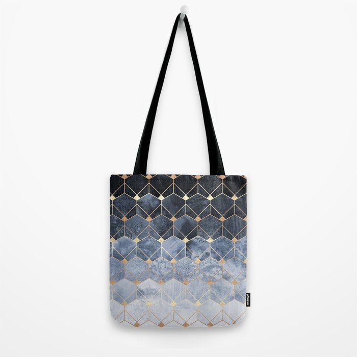 Blue Hexagons And Diamonds Tote Bag Gallery Image 2