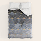 Blue Hexagons And Diamonds Duvet Cover Gallery Image 6