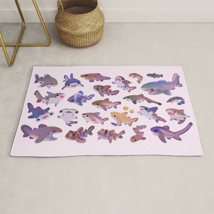 Shark day2 - bright Rug Gallery Image 1