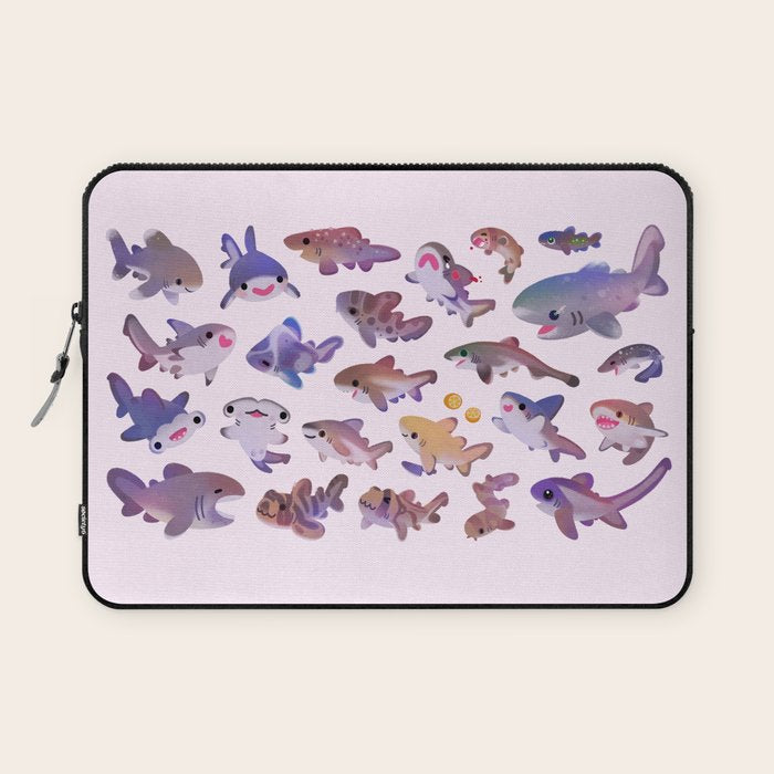 Shark day2 - bright Laptop Sleeve Gallery Image 1