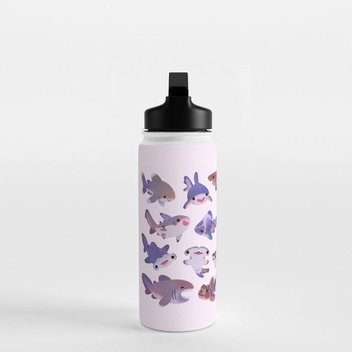 Shark day2 - bright Water Bottle Gallery Image 3