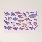 Shark day2 - bright Welcome Mat Gallery Image 1