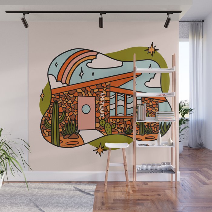 Cancer Mid Century House Wall Mural Gallery Image 1