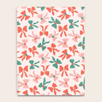 Playful Scattered Coquette Bows Festive Green Red and Pink Notebook Gallery Image 4
