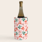 Playful Scattered Coquette Bows Festive Green Red and Pink Wine Chiller Gallery Image 3