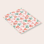 Playful Scattered Coquette Bows Festive Green Red and Pink Notebook Gallery Image 2