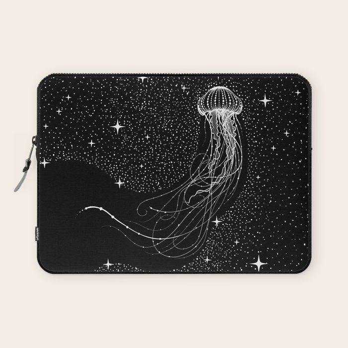 starry jellyfish (Black Version) Laptop Sleeve Gallery Image 1