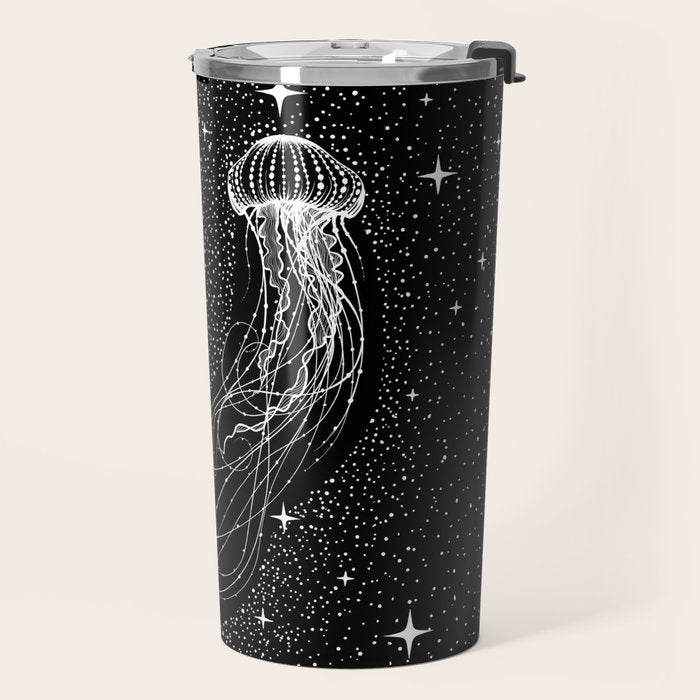 starry jellyfish (Black Version) Travel Mug Gallery Image 2