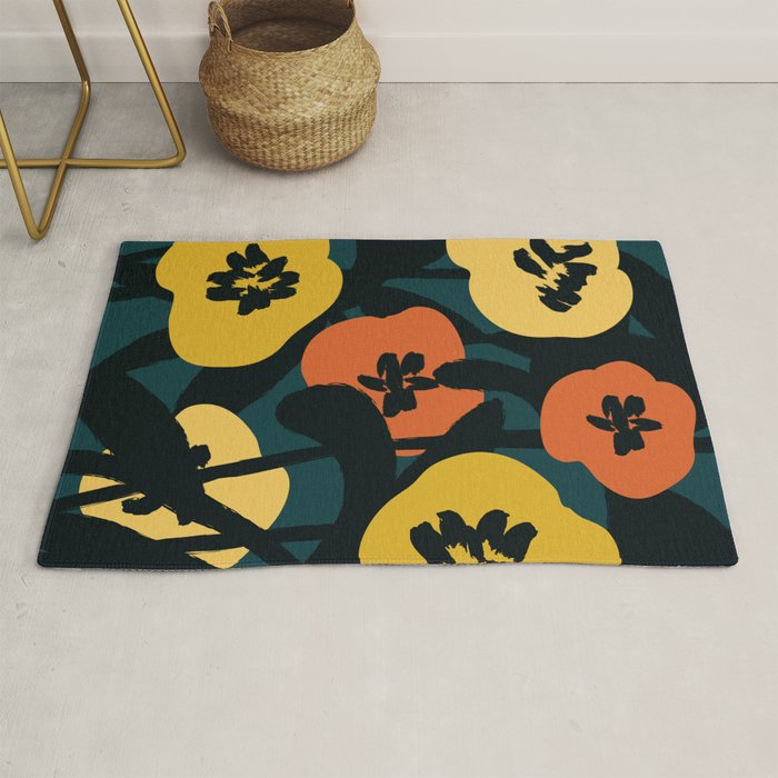 Midnight Flowers Rug Gallery Image 1