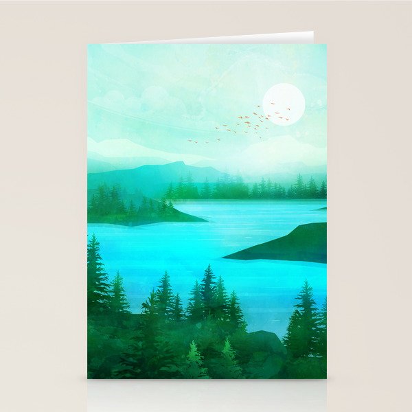 Lake Morning Stationery Card Gallery Image 1