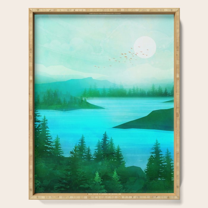 Lake Morning Serving Tray Gallery Image 1