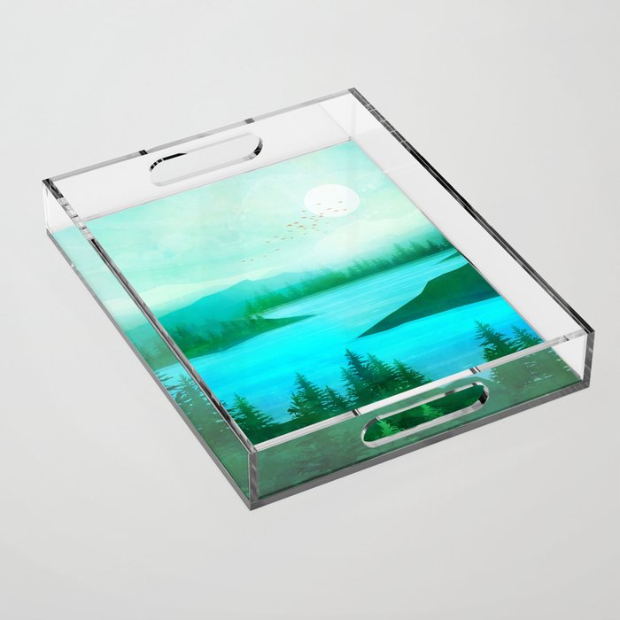 Lake Morning Acrylic Tray Gallery Image 1