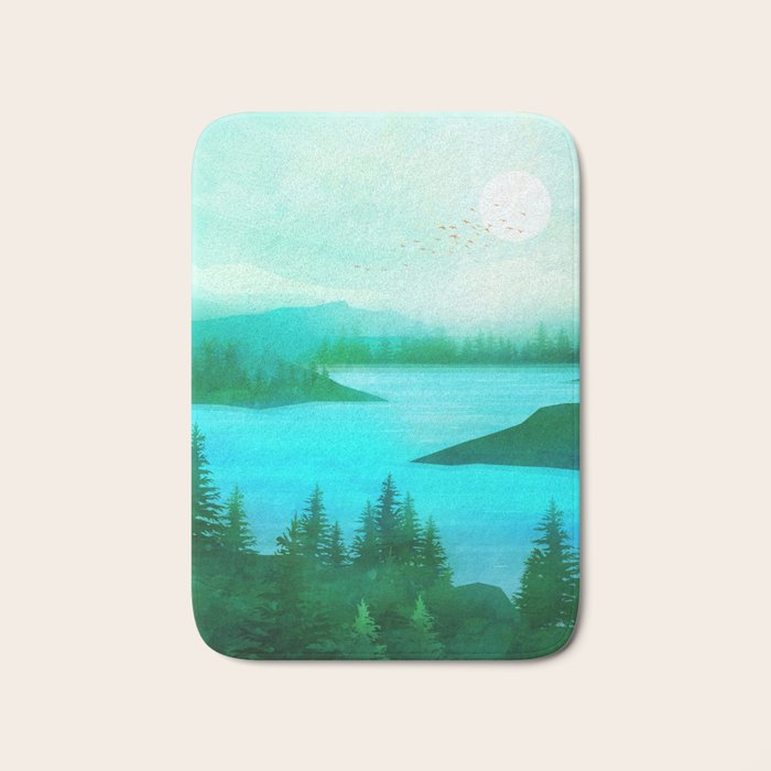 Lake Morning Bath Mat Gallery Image 1