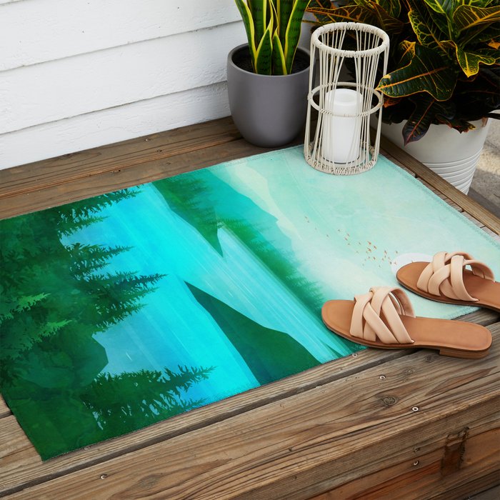 Lake Morning Outdoor Rug Gallery Image 2