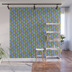 Colorful Folk Art Easter Eggs in Lavender & Green Wall Mural Gallery Image 1